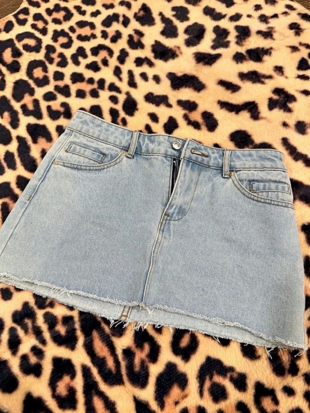 Edikted denim mini skirt size small